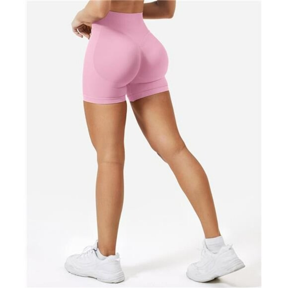 VOYJOY Scrunch Butt Workout Shorts Women Seamless Booty Biker Gym Tummy Control - Picture 4 of 6